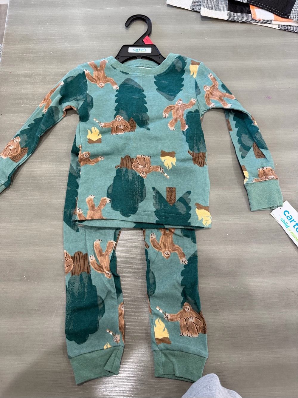 Carters child of mine Green Sloth & Forest Print Pajama Set